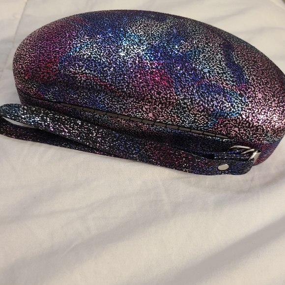 Purple multicolor metallic sparkly Sunglasses Hard Case - Picture 5 of 7